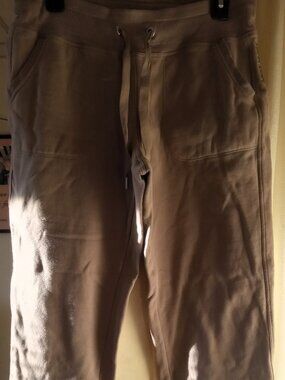 DKNY Sport Drawstring Sweatpants - Tan - Pockets - Women's Size Medium